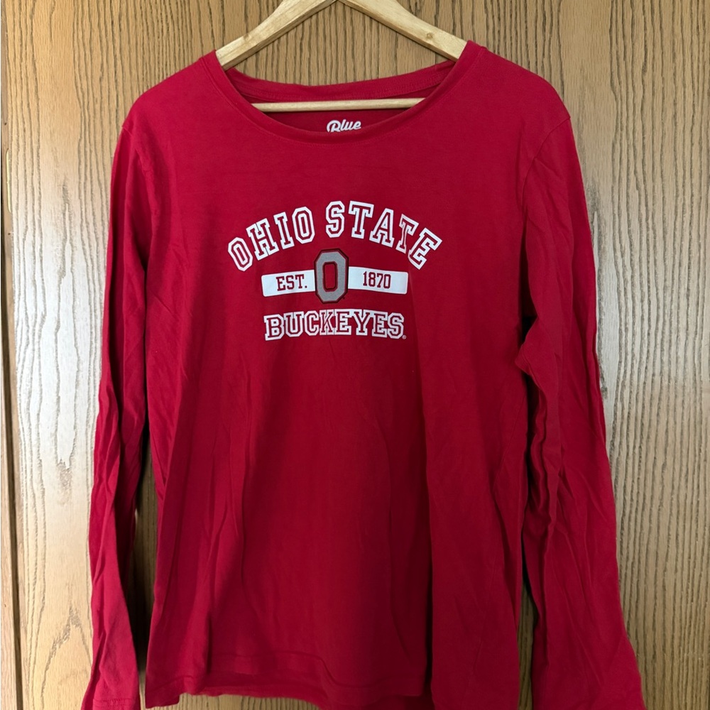 Blue 84 Ohio State Buckeyes Red Long Sleeve Tee